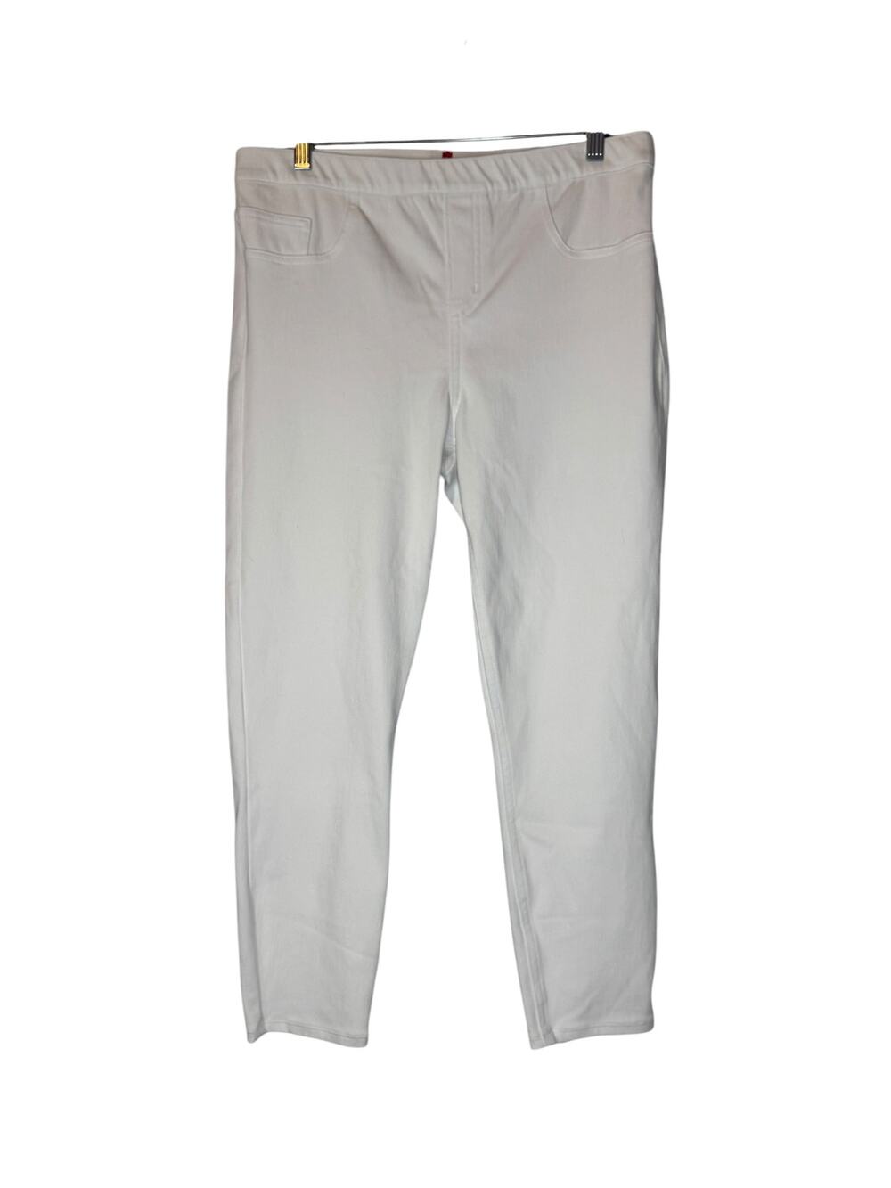 Spanx White Stretch Pull-On Cropped Slim Pants XL Minimalist